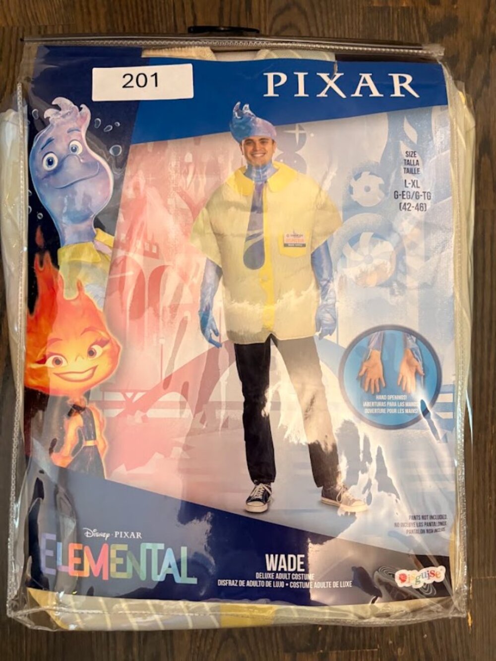 Disney Pixar Elemental--Wade--Mens L-XL costume, NWT